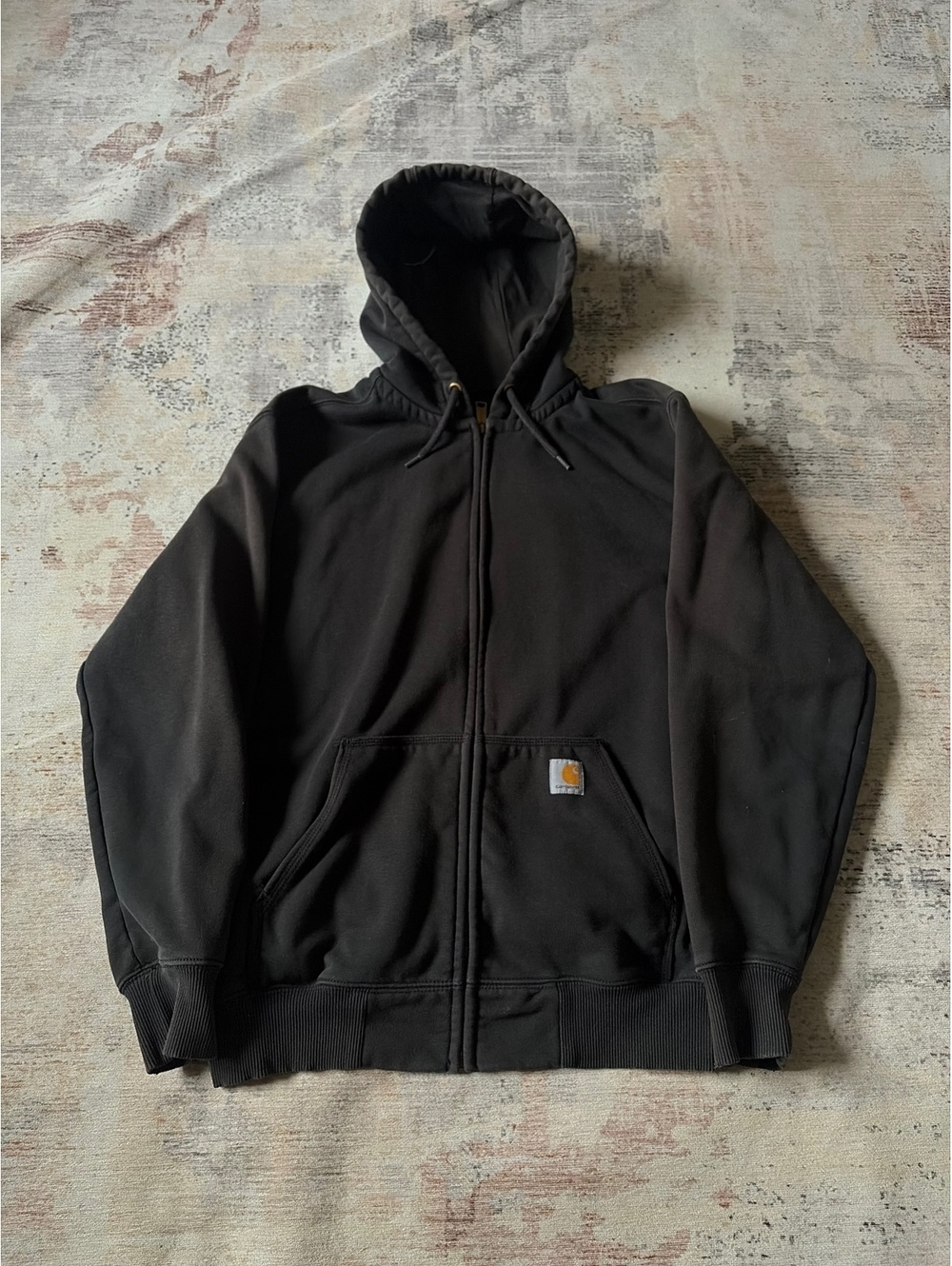 Carhartt zip up hoodie large “rain defender” mens black